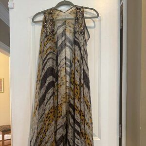 Sleeveless Animal Print Cardigan with Beading at Neckline - Soft Surroundings